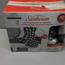 Newell Brands Sunbeam MIcroplush Soft Electric Heated Throw Blanket with Foot Pockets 3 Heat Settings and Auto-Off, Grey, 50''x60'', Full Size