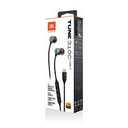 JBL Tune 310C - Wired Hi-Res in-Ear Headphones, Tangle-Free Flat Cable, 3-Button Remote with Microphone (Black)