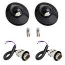 HERCOO LED License Plate Light Lens Lamp Socket Wiring Harness Black Housing Compatible with 1999-2015 F150 F250 F350 F450 F550 Super Duty Bronco Ranger Excursion Expedition