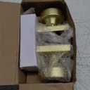 Goldenwarm Gold Door Knob Interior, Zinc Alloy Square Ball Brushed Gold Privacy Door Knob for Bedroom, Bathroom,Heavy Duty Interior Door Knobs Bulk - Modern & Stylish(1 Pack)