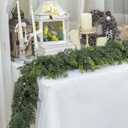 6FT Real Touch Cedar Garland - Artificial Christmas Garland Fake Green Faux Thick and Lush Pine Needles Garlands for Table Fireplace Mantle Holiday Home Indoor Outdoor Decor