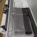 Expandable Driveway Gate with Casters, Portable Metal Folding Security Gate, 209" Wide Aluminum Garden Fence, Outdoor Dog Fence for Yard in Coffee, 41.34 * 216.54