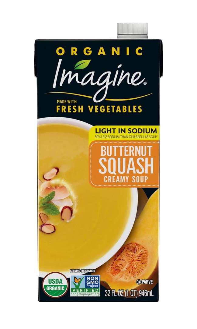 Imagine Light in Sodium Organic Creamy Butternut Squash Soup 32 oz (32 Fl Oz (Pack of 1))