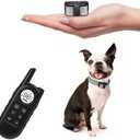 Tiniest Dog Shock Collar, Lightest Dog Training Collar with Remote for Small Dogs 5-15lbs & Medium Large Dogs/Puppies, Waterproof, Rechargeable, 1300ft Range (White Black Dot&Ultra Tiny)
