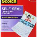 Scotch Self-Seal Laminating Pouches, 9.0 in x 11.5 in Letter Size, Easy to Use and No Laminator Needed, 10 Pack