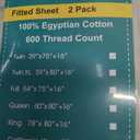 2 Pack Twin Size 100% Egyptian Cotton Fitted Sheets 600 Thread Count 16" Deep Pocket, Ultra-Soft Hotel Luxury, Durable, Breathable and Comfy Bottom Sheet (2Psc Twin Fitted Sheet, Beige)