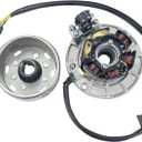 6 Coil 5 Wire Stator Magneto with Flywheel Rotor Kit for YX 140cc 150cc 160cc Pit Dirt Bike Copper Powersports Stators