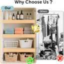 5 Pcs Wire Rack Covers Wood Shelf Covers for Removable Closet Decoration, Shelves Cover for Wire Shelving Ready to Use for Pantry, Kitchen, Bathroom, Garage & Closet Shelves-24x12 Inch