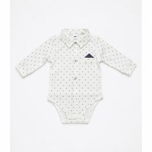 YALLET Baby Boy Clothes Suit, Infant Gentleman Outfits Printed Dress Shirt  0-18M