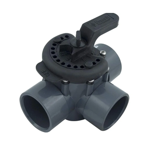 Pentair 263028 Three Port Diverter Valve with 2" PVC Pipe - Grey