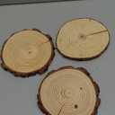 Natural Pine Wood Slabs Untreated 6-7 inches Diameter x 3/5" Thick Large 3 Pieces Solid Wood Slices for Weddings, Table Centerpieces, DIY Projects or Decoration