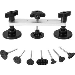 Bridge Dent Removal Tools with 1 Pack Silver Bridge Puller and 7 Pack Pull Tabs, Dent Puller Kit, Car Body Dent Removal Tool, Suitable for Hail and Surface Damage Repair, DIY, Repair Shop