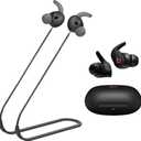 Compatible with Beats Fit Pro Strap, Sports Silicone Earbuds Lanyard, Anti Lost Fit Pro Straps Accessories, Anti-Lost Neck Rope Cord Soft, Running Holder Connector, (Black)