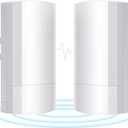 Wireless Bridge Set 900Mpbs 5.8G WiFi Outdoor CPE Point to Point Long Range up to 2-3KM CPE200 with 12dBi High-Gain Antenna24V PoE Power, IP65 Waterproof,2-Pack, White (Old version)