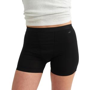 saalt Leakproof Teen Sport Shorts Period Underwear - Soft-Stretch, High-Rise, Machine Washable (Small, Volcanic Black - Super Absorbency)