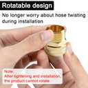 Joywayus Brass Swivel Pipe Fitting 3/4" GHT Female x 3/4" NPT Male Thread Garden Hose Threaded to Pipe Threaded Adapter (Pack of 2)