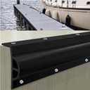 10 Pack Dock Edging Side Gard, 20 Feet Dock Guard with Heavy Wall Sections for Greater Protection Commercial Grade Double Molded Material (Black)