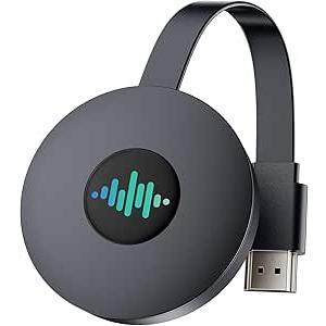 QIDUHUQI Wireless Display Adapter, 5G Miracast HDMI Dongle, Black, HDMI & WiFi, 1080p & 4K, Compatible with iOS/Android/Windows/Mac, Supports Miracast/DLNA/Airplay