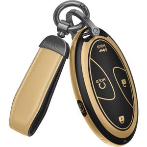 for Kia Key Fob Cover Accessories (Gold, Model 1)