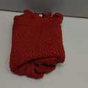 Mr. Pen- Small Christmas Tree Skirt, 24", Red Knitted Christmas Skirt Tree, Xmas Tree Skirt