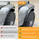 Front & Rear Fender Liner Fender Trim Extension Protector for Jeep Gladiator Sport & Willys 4 Pcs