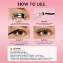 3 x 2 PCS Black Tubing Curling Mascara for Lash Makeup, Waterproof & Sweatproof, Long Lasting Non-Smudged Magic Mascaras