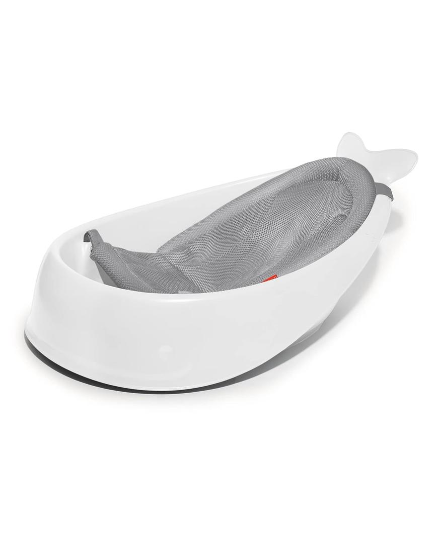 Skip Hop Infant Bath Tub 3-Stage Grow With Baby Smart Sling MOBY Bathtub White Age 0+
