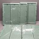 SNSLXH 5 Pack Stackable Closet Organizer Box, Multifunctional & Foldable Closet Storage Basket for Bathroom Kitchen Laundry Room Wardrobe Storage, Space-Saving Clothes Storage Drawer Organizer, Green