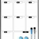 Weekly Planner Dry Erase Calendar for Wall Hanging, 16"x12" Aluminum Frame Whiteboard Calendar with Handle, Portable White Board as Office to Do List, Meal Planner for Home Kitchen