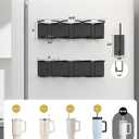 BOTEMY Magnetic Stanley Cup Holder for Fridge, Water Bottle Holder for Stanley Cup 40oz, 2 PCS Magnetic Cup Holder and 1 Tumbler Lid Organizer for Stanley Cup Accessories