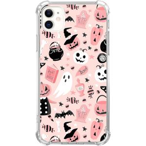 Pink Halloween Pumpkin Ghost Case Compatible with iPhone X, XS або 11, Witchy Pumpkin Halloween Boo Cover, Cool TPU Phone Case Cover
