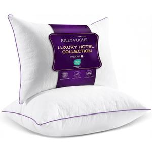JOLLYVOGUE Pillows King Size Set of 2, Bed Pillow for Side, Back, and Stomach Sleepers, Down Alternative Filled Pillows, Luxury Hotel Quality and Machine Washable, 34" x 17", 2 Pack
