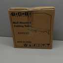 TEAMIX Wall Mounted Folding Table, Black Floating Desk for Small Spaces, Drop Leaf Dining Table for Kitchen Fold Down Laundry Shelf with Heavy-Duty Brackets (23.6"W x 11.8"D)