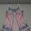 Sequin Bodysuit Swimsuit Sparkle Costume Tour Outfit Halloween Cosplay For Women Girls 11-12 (Blue Pink)