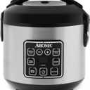 AROMA 8-Cup (Cooked) / 2 Qt. Digital Rice & Grain Multicooker, Durable Nonstick Inner Pot, Oatmeal, Steam, White & Brown Rice, Keep Warm