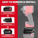 Adapter for Bauer 20V Li-ion Battery Convert to for Milwaukee M18 Battery, Use for Milwaukee M18 18V Battery Cordless Power Tools (Adapter Only)