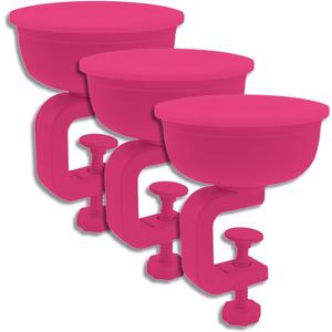 Spill-Proof Baby Bowl with Secure Clip, Lid for Travel, BPA-Free, Dishwasher & Microwave Safe, Non-Toxic Baby Feeding Solution | 3-Pack (Pink)