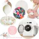 Sosation 30 Pcs Reusable Breast Pads Nursing Covers with Wet and Laundry Bag Floral Nipple Pads for Breastfeeding Mom Gift