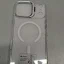 IDweel for iPhone 17 Pro Max Case with Built-in Camera Stash Stand, Compatible with MagSafe, Slim Fit & Lightweight, Magnetic Hard Back Soft Edge Anti-Yellow Sturdy Flexible Shockproof Cover,Clear