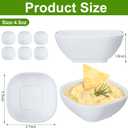 Tioncy 24 Pack 4.5 oz Small Wheat Straw Dipping Bowls Unbreakable Dessert Bowls Soy Sauce Dishes 3.7 x 3.7 x 1.5 Mini Prep Saucer Dipping Saucers for Side Dish Ketchup Soy Dessert Snack(White)