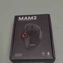 SABLUTE MAM2 Wireless Trackball Mouse, Rechargeable Ergonomic Mouse with Thumb Control for 3 Devices (Bluetooth and USB), 5-Level DPI, Silent Click, Compatible PC Laptop Mac iPad, Easy Clean