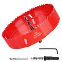 6-1/2 Inch / 165mm Hole Saw for Wood, Plastic Board, Ceiling,Drywall, and Metal Sheet - HSS Bi-Metal Hole Cutter with Pilot Drill Bit