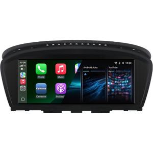 Car Radio for BMW 3/5 Series E60 E61 E63 E64 E90 E91 E92 CCC (2004-2008) Stereo with Wireless CarPlay Android Auto iDrive System Upgrade Retrofit Multimedia Player Original Car Touchscreen