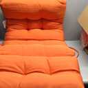 QILLOWAY Outdoor Seat/Back Chair Cushion Tufted Pillow, Spring/Summer Seasonal Replacement Cushions - Pack of 4 (Orange)