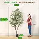 Suntee Olive Tree Artificial Indoor 7ft, Tall Faux Olive Tree with Large Olive Branches and Realistic Fruits, Fake Floor Plant Artificial Plants Indoor for Home Office Living Room Decor