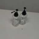 Syrup Dispenser for Coffee Bars, Set of 2 Glass Syrup Bottles with Black Pumps, 16.9 oz 500 ml, Coffee Bar Accessories, Includes Sugar Free Coffee Syrup Labels in Black