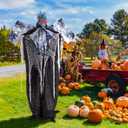 6ft Halloween Animatronic Decoration with Light Up Eyes Posable Wings and Arms