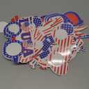 Liliful 24 Pcs 4th of July Paper Glasses Patriotic Party Sunglasses American USA Flag Sunglasses Red Blue White for Kid Adult, 4th of July Accessories Independence Memorial Day Party Prop