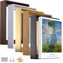 Canvas Floater Frame for 1"–1.25" Gallery Wrapped Canvas, Floating Picture Frame Kit for Wall Art, Oil Paintings, Posters, Photography Prints, Shadow Gap Display Frame, DIY Assembly with Hanging Hardw