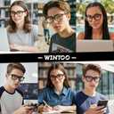 Blue Light Glasses for Women and Men, 99% UV Blocking Square Frame